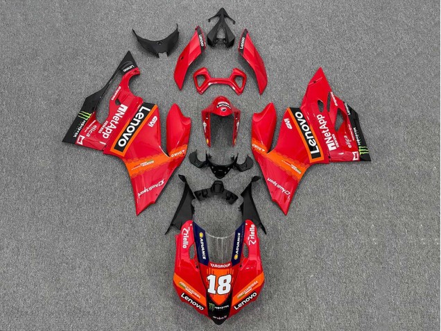 2011-2014 Red Orange Black Monster Lenovo 18 Ducati Panigale 899/1199 Motorcycle Fairings