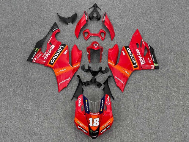 2011-2014 Red Orange Black Monster Lenovo 18 Ducati Panigale 899/1199 Motorcycle Fairings