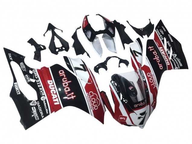 2011-2014 White Red Glossy Black Aruba.it 7 Ducati Panigale 899/1199 Motorcycle Fairings