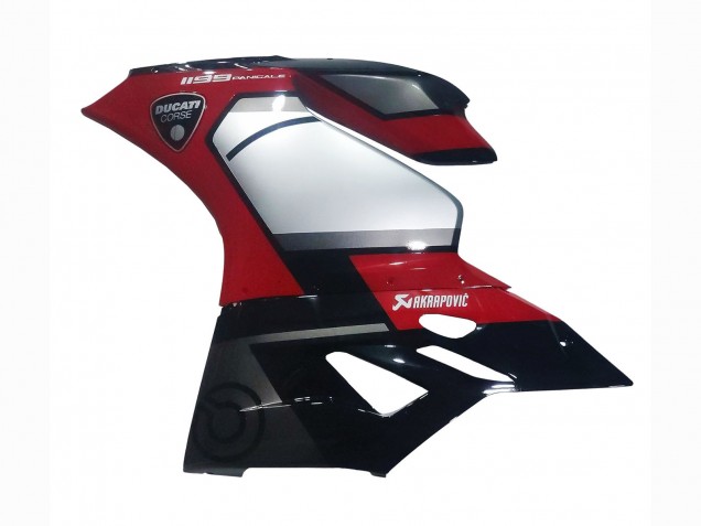 2011-2014 Red Silver Black Ducati 1199 Motorcycle Fairings