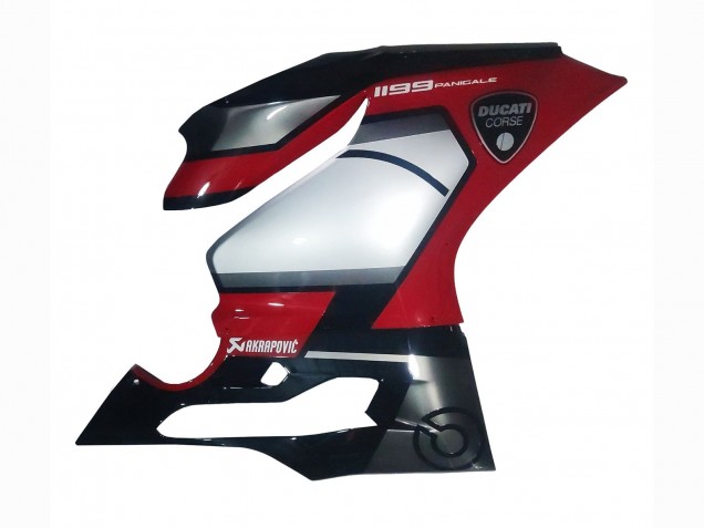 2011-2014 Red Silver Black Ducati 1199 Motorcycle Fairings