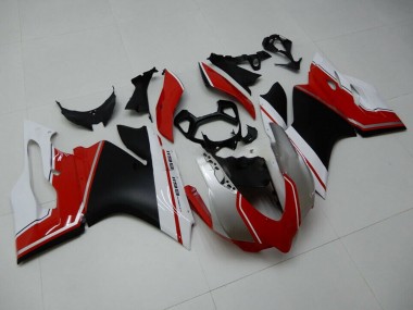 2011-2014 White Red Matte Black Ducati 1199 Motorcycle Fairings