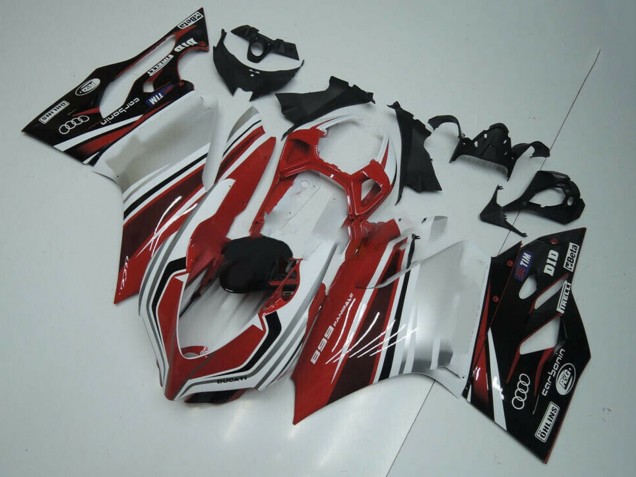 2011-2014 White Red Glossy Black Ducati Panigale 899 Motorcycle Fairing