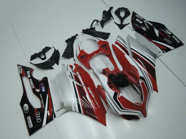 2011-2014 White Red Glossy Black Ducati Panigale 899 Motorcycle Fairing