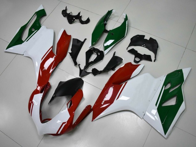 2011-2014 White Red Dark Green Ducati Panigale 899 Motorcycle Fairings