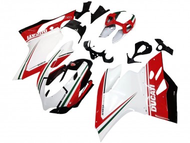 2011-2014 White Red Green Glossy Black Ducati 1199 Motorcycle Fairings
