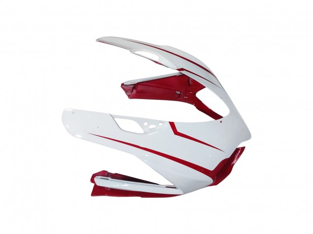 2011-2014 White Red Glossy Black Ducati 1199 Motorcycle Fairings