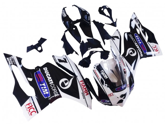 2011-2014 White Black Blue Fiamm Ficc 7 Ducati Panigale 899/1199 Motorcycle Fairings