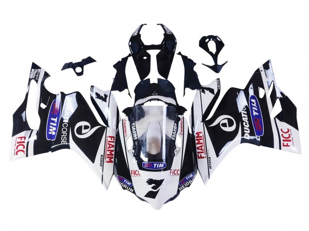 2011-2014 White Black Blue Fiamm Ficc 7 Ducati Panigale 899/1199 Motorcycle Fairings