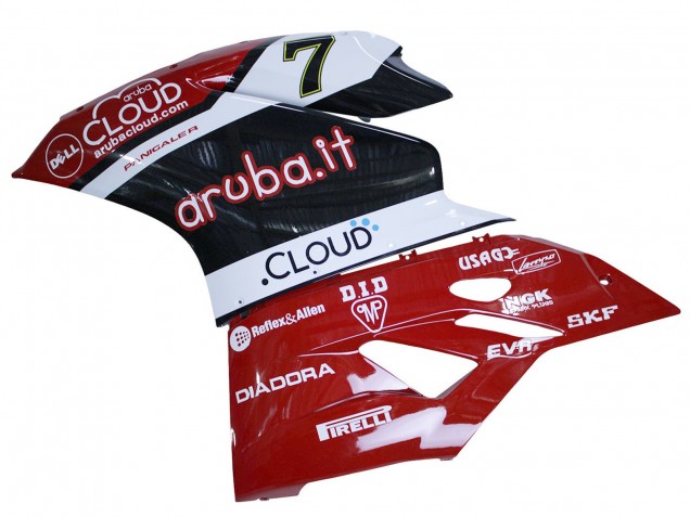 2015-2020 White Red Black Aruba 7 Ducati 959/1299 Motorcycle Fairings