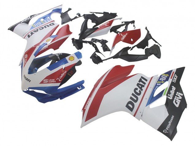 2015-2020 White Red Blue Matte Black Unibat Flex-Box Ducati 1299 Motorcycle Fairings