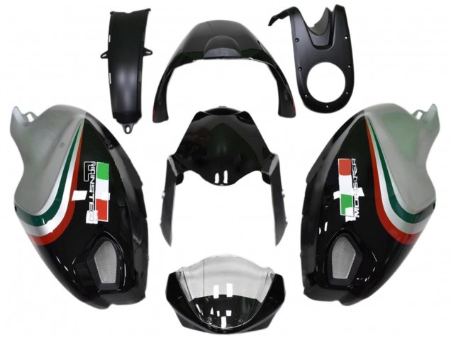 2008-2012 Glossy Black Silver Red Green Ducati Monster 696 796 1100 1100S Motorcycle Fairings