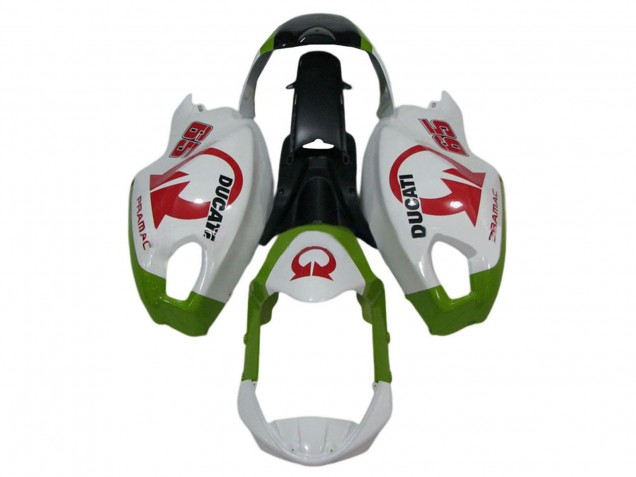 2008-2012 White Green Red Pramac Ducati Monster 696 796 1100 1100S Motorcycle Fairings