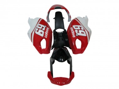 2008-2012 White Red Glossy Black 69 Ducati Monster 696 796 1100 1100S Motorcycle Fairings