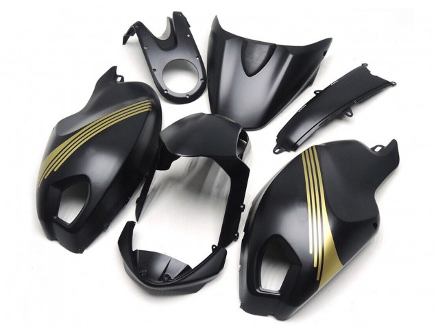 2008-2012 Matte Black Gold Ducati Monster 696 796 1100 1100S Motorcycle Fairings