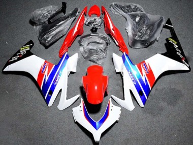 2013-2015 White Red Blue HRC Honda CBR500R Motorcycle Fairing