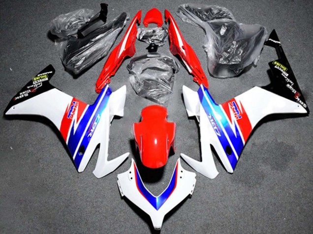 2013-2015 White Red Blue HRC Honda CBR500R Motorcycle Fairing