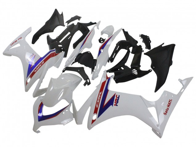 2013-2015 White Red Blue HRC Honda CBR500R Motorcycle Fairings