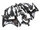 2013-2015 Glossy Black Silver Flame Honda CBR500R Motorcycle Fairings