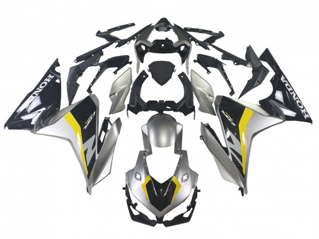 2019-2023 Silver Yellow Glossy Black Honda CBR500R Motorcycle Fairings