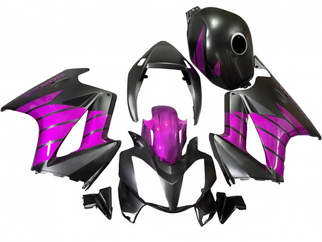 2002-2013 Purple Matte Black Honda VFR 800 Motorcycle Fairings