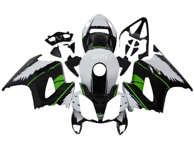 2002-2013 White Green Glossy Black Honda VFR 800 Motorcycle Fairings