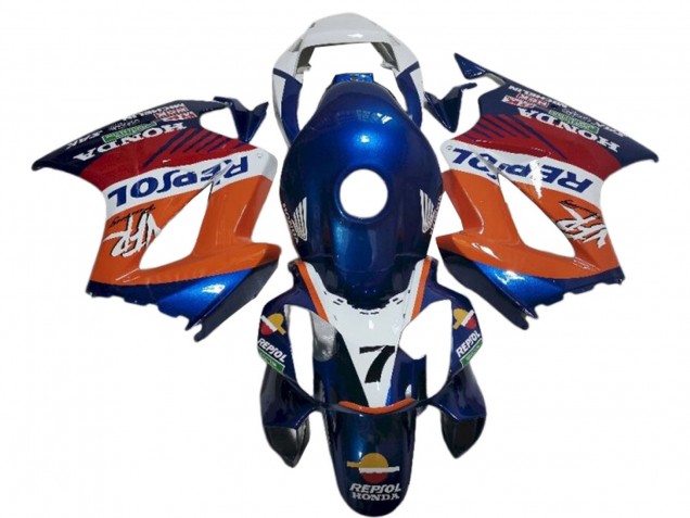 2002-2013 White Orange Blue Repsol Honda VFR 800 Motorcycle Fairings