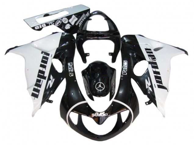 1998-2003 Glossy Black White Jordan Suzuki TL1000R Motorcycle Fairings