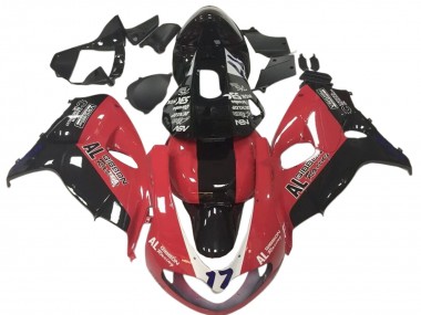 1998-2003 Red Black Racing 17 Suzuki TL1000R Motorcycle Fairings
