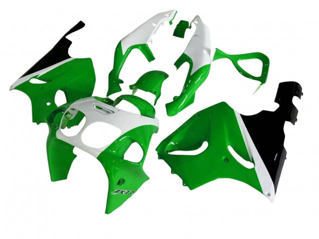 1996-2003 White Green Black Kawasaki ZX7R Motorcycle Fairings