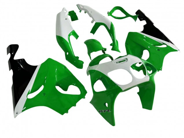 1996-2003 White Green Black Kawasaki ZX7R Motorcycle Fairings