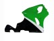 1996-2003 White Green Black Kawasaki ZX7R Motorcycle Fairings