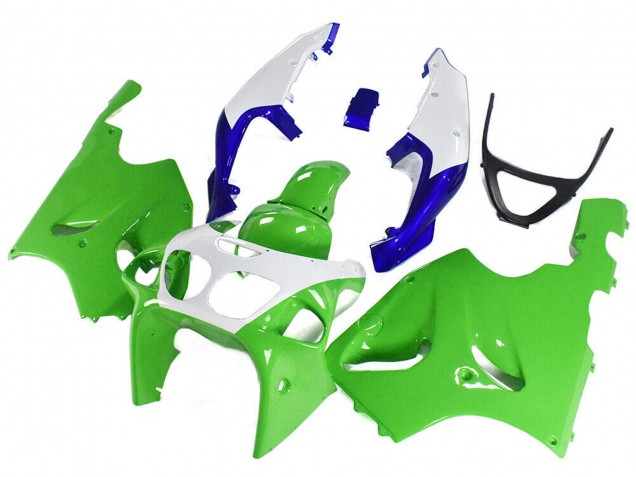 1996-2003 White Green Blue Kawasaki ZX7R Motorcycle Fairings