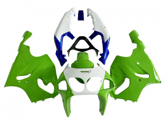 1996-2003 White Green Blue Kawasaki ZX7R Motorcycle Fairings
