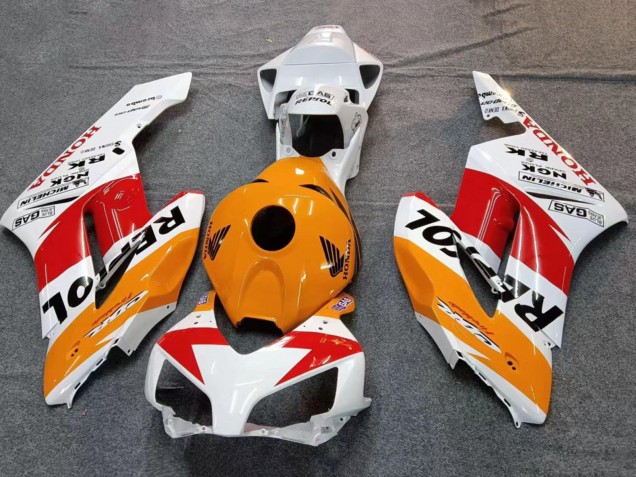 2004-2005 White Orange Black Red Repsol Honda CBR1000RR Motorcycle Fairings