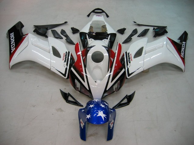 2004-2005 White Red Glossy Black Blue Star Honda CBR1000RR Motorcycle Fairings