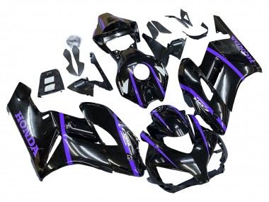2004-2005 Glossy Black Purple Stripe Honda CBR1000RR Motorcycle Fairings