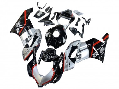 2004-2005 Silver Glossy Black Red Stripe Honda CBR1000RR Motorcycle Fairings