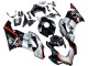 2004-2005 Silver Glossy Black Red Stripe Honda CBR1000RR Motorcycle Fairings
