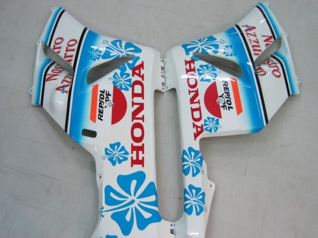 2004-2005 White Blue Snow Nastro Azzurro 46 Honda CBR1000RR Motorcycle Fairings