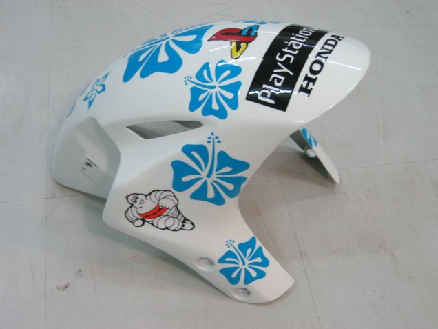 2004-2005 White Blue Snow Nastro Azzurro 46 Honda CBR1000RR Motorcycle Fairings