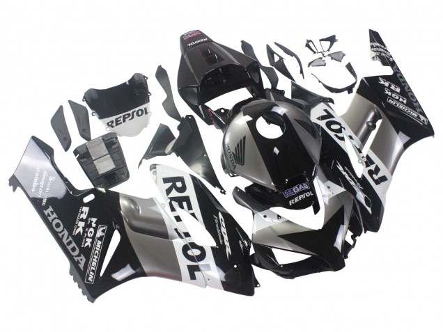 2004-2005 Silver White Glossy Black Repsol Honda CBR1000RR Motorcycle Fairing Kits