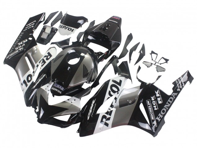 2004-2005 Silver White Glossy Black Repsol Honda CBR1000RR Motorcycle Fairing Kits