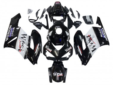 2004-2005 Glossy Black White West Honda CBR1000RR Motorcycle Fairings