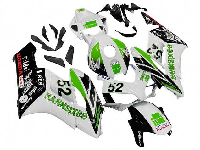 2004-2005 White Green Glossy Black Hannspree 52 Honda CBR1000RR Motorcycle Fairings