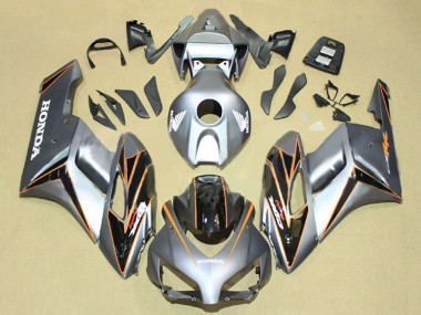 2004-2005 Silver Orange Glossy Black Stripe Honda CBR1000RR Motorcycle Fairings