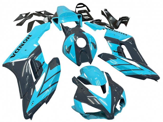 2004-2005 Light Blue Glossy Black Honda CBR1000RR Motorcycle Fairings
