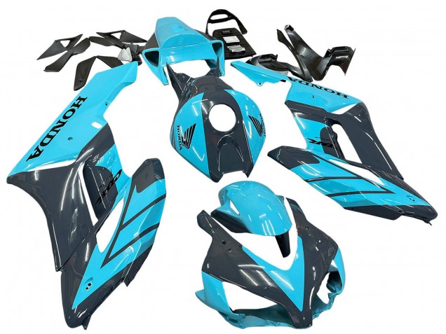 2004-2005 Light Blue Glossy Black Honda CBR1000RR Motorcycle Fairings
