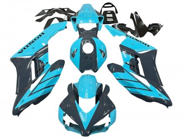 2004-2005 Light Blue Glossy Black Honda CBR1000RR Motorcycle Fairings