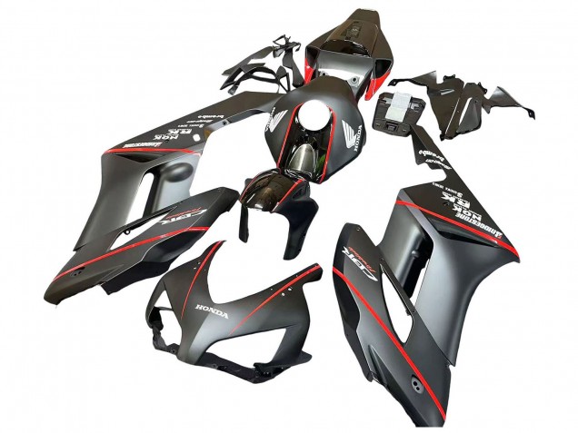2004-2005 Glossy Black Glossy Grey Red Stripe Honda CBR1000RR Motorcycle Fairings